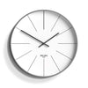Futuristic White Silent Wall Clock - SH - DIST - W2 - GY - Uneeka