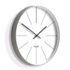Futuristic White Silent Wall Clock - SH - DIST - W2 - GY - Uneeka