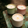 St Eval Garden Path Ceramic Pot Candle Orange Blossom - F01365 - Uneeka