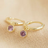 Gold Birthstone Huggie Hoops - 46289 - Uneeka