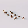 Gold Four Stone Drop Earrings - CE - 19488 - GBR - Uneeka