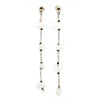 Gold Four Stone Drop Earrings - CE - 19488 - GWT - Uneeka