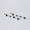 Gold Four Stone Drop Earrings - CE - 19488 - GBL - Uneeka