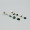 Gold Four Stone Drop Earrings - CE - 19488 - GGR - Uneeka