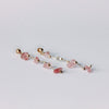 Gold Four Stone Drop Earrings - CE - 19488 - GPK - Uneeka