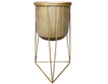 Gold Geometric Art Deco Plant Stand - 6895 - Uneeka