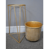 Gold Geometric Art Deco Plant Stand - 6895 - Uneeka