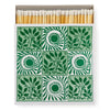 Green Floral Tiles Design Box Of Matches - B239 - Uneeka