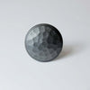 Hammered Top Cast Waxed Antique Iron Knob - 70.086D.AI.38 - Uneeka