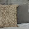 Hand Block Printed Saffron Cushion - JHMCS - Uneeka