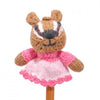 Hand Knitted Chipmunk In Pink Dress Finger Puppet - SYFS009 - Uneeka
