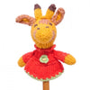 Hand Knitted Giraffe In Flower Dress Finger Puppet - SYFS029 - Uneeka