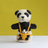 Hand Knitted Panda Pocket Puppet With Baby - SYPocket008 - Uneeka
