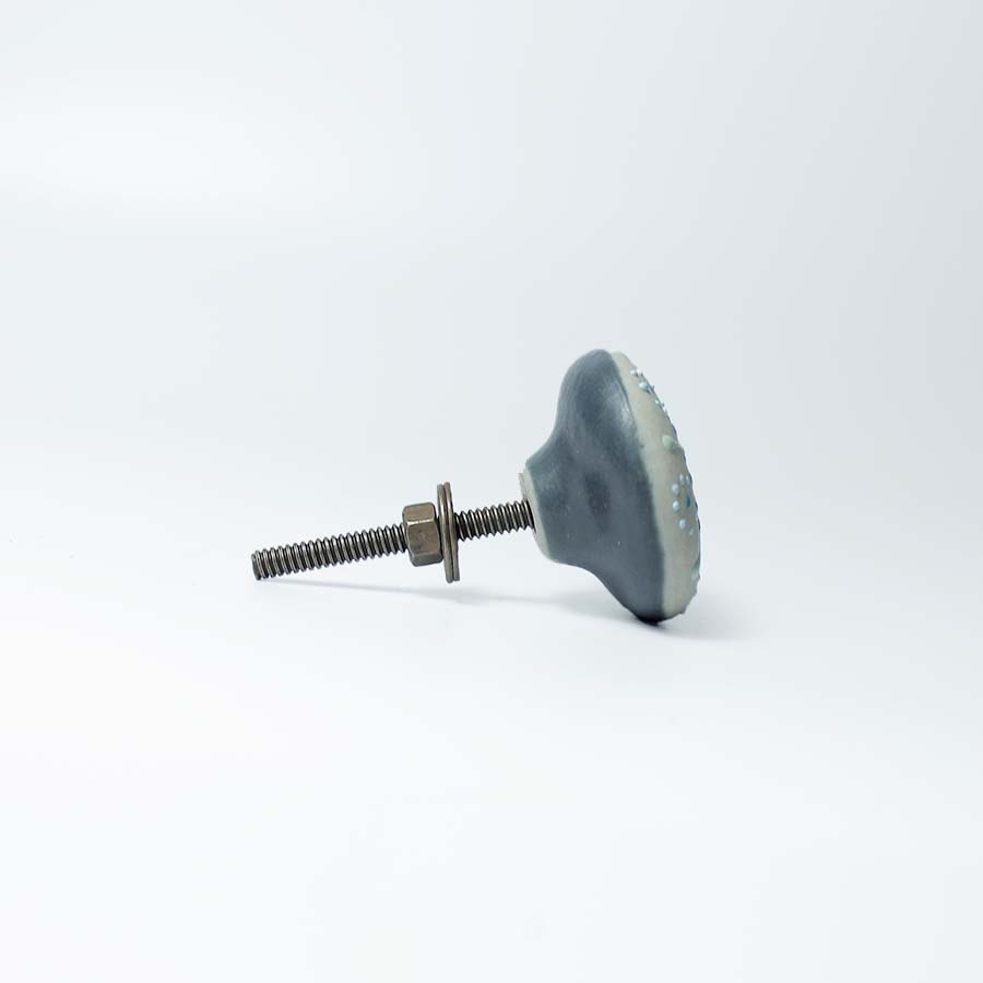 Hand Painted Blue and White Ceramic Knob - DK132 - Uneeka