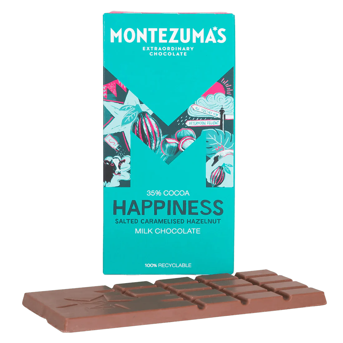 Happiness Salted Caramelised Hazelnut Milk Chocolate Bar - MZ1546 - Uneeka