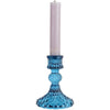 Harlequin Blue Glass Candlestick - B8211 - Uneeka