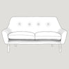 Hepburn 3 Seater Upholstered Fabric Sofa - Made To Order - J Brown Chamonix - 293 Linen - HEP3 - Uneeka