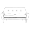 Hepburn 3 Seater Upholstered Fabric Sofa - Made To Order - J Brown Chamonix - 293 Linen - HEP3 - Uneeka