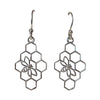 Honeycomb & Bee Silver Earrings - ASH2250 - Uneeka
