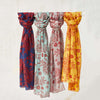Indian Floral Print Cotton Scarf - SC166 - BLUE - Uneeka