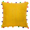 Kantha Pom - Pom Edge Cushion - cc407OG - Uneeka