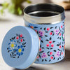 Ketaki Hand Painted Enamel Small Tea Canister - ENAMEL34 - Uneeka