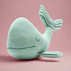 Knitted Organic Cotton Sea Green Closed Eyes Whale - BY5814 - Uneeka