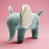 Knitted Organic Teal Elephant Scandi Baby Toy - BY5804 - Uneeka