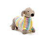 Knitted Sausage Dog in Jumper Rattle - BY4220 - Uneeka