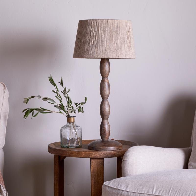 Konali Ash Finish Mango Wood Table Lamp Base - KL4401 - Uneeka