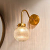 Konnie Clear Glass Bathroom Wall Light - KL2501 - Uneeka
