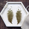 Large Assorted Shape Brass Earrings - LB014 Fern - Uneeka