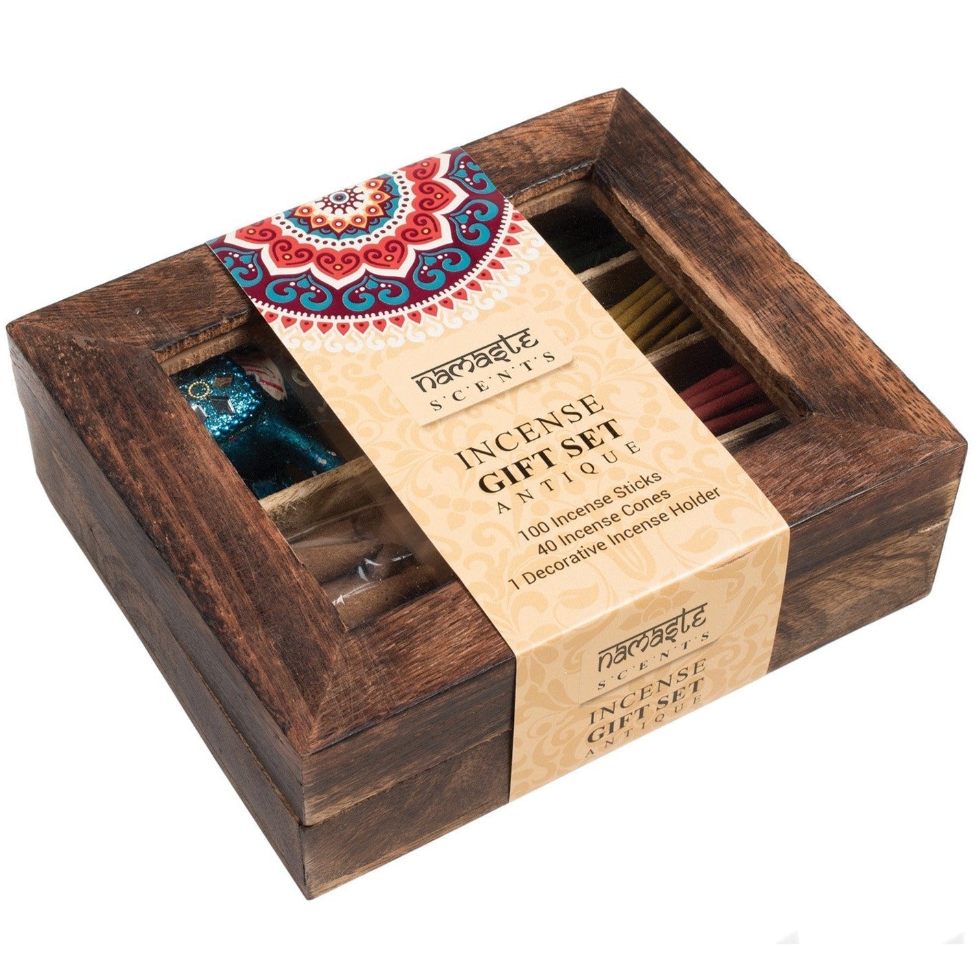Large Incense Gift Box with Elephant Incense Holder - IGB22 - Uneeka
