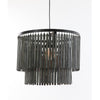 Large Modern Black Wooden Chandelier Style Hanging Lamp - 2950512 - Uneeka