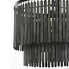 Large Modern Black Wooden Chandelier Style Hanging Lamp - 2950512 - Uneeka