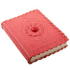 Leather Notebook With Semi - Precious Stone - NB120R - Uneeka