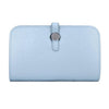 Leather Purse with Round Silver Fastening - 12300Purse - LBLUE - Uneeka