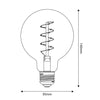 LED Gold Globe G95 4W E27 Dimmable Bulb - BB - C06 - Uneeka