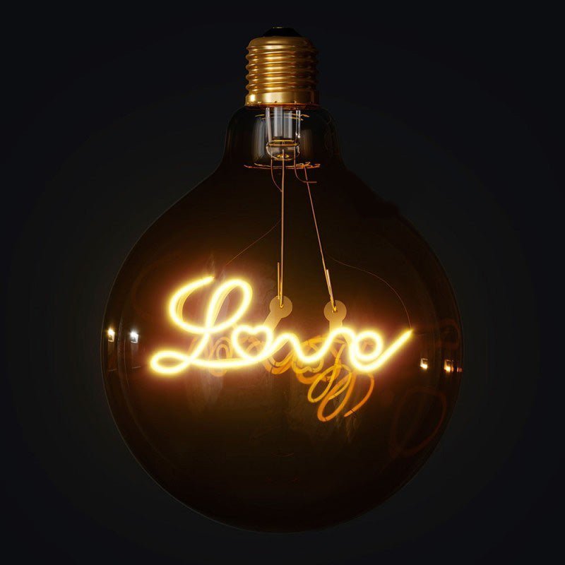 LED Golden Light Bulb - Globe G125 Single Filament “Love” - 5W E27 - CBL700216 - Uneeka