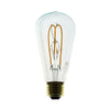 LED Light Bulb - Edison ST64 Curved Double Loop Filament - 5W E27 Dimmable* - DL700143 - Uneeka