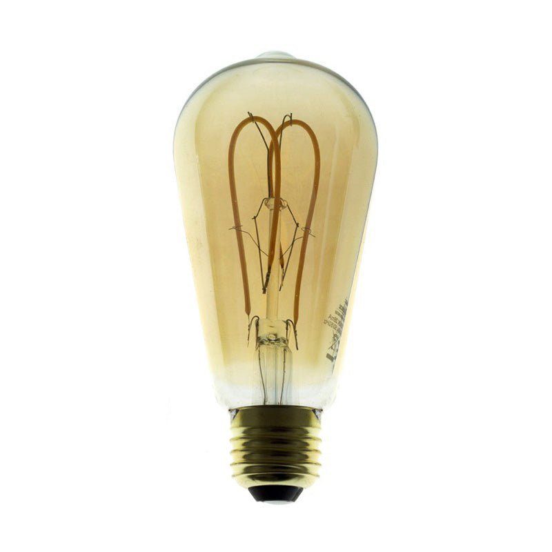LED Light Bulb - Edison ST64 Curved Double Loop Filament - 5W E27 Dimmable* - DL700144 - Uneeka