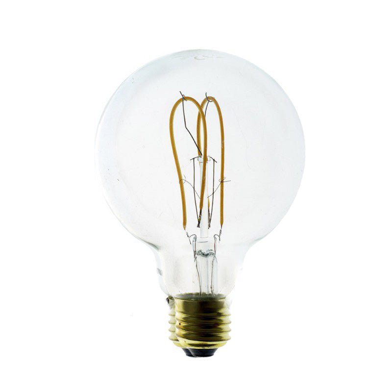 LED Light Bulb - Globe G95 Curved Double Loop Filament - 5W E27 Dimmable - DL700141 - Uneeka