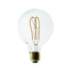 LED Light Bulb - Globe G95 Curved Double Loop Filament - 5W E27 Dimmable - DL700141 - Uneeka