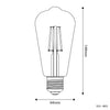 LED Milky Edison ST64 4W E27 Bulb - BB - M03 - Uneeka