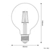 LED Milky Globe G95 4W E27 Bulb - BB - M04 - Uneeka