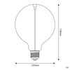 LED Smoke Magnetic Light Bulb - Globe G125 2,8W - BB - F05 - Uneeka