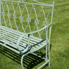 Light Green Ornate Outdoor Bench - 7390 - Uneeka