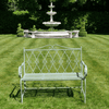 Light Green Ornate Outdoor Bench - 7390 - Uneeka