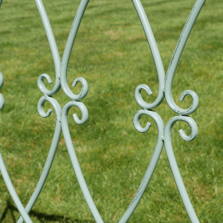Light Green Ornate Outdoor Bench - 7390 - Uneeka