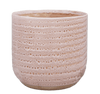 Light Pink Reactive Glaze Textured Plant Pot - MRGP13 - Uneeka